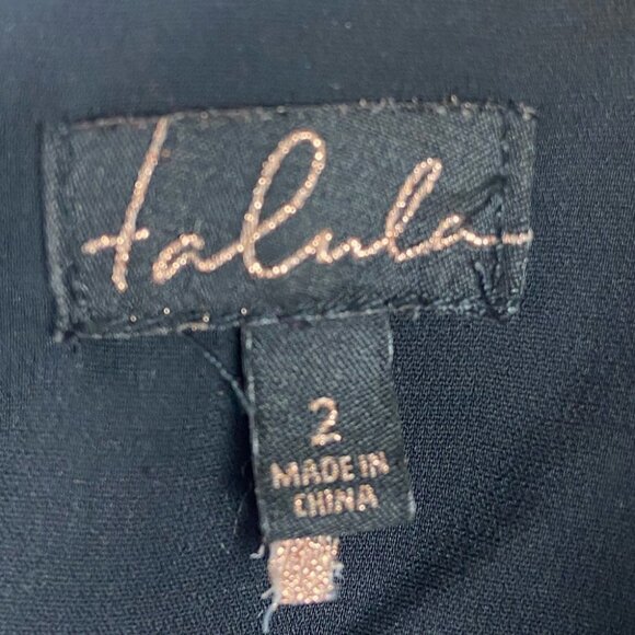 Aritzia Belgravia Black Lace Fit Flare Dress Size 2 Minimalist Romantic Scallop - Picture 3 of 8